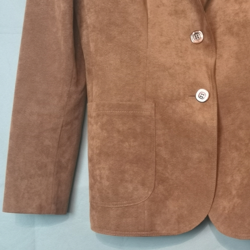 Vintage Ultra Suede RUST Brown Tailored Jacket - Picture 11 of 15